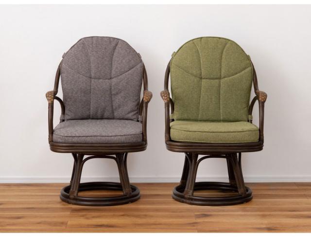 ラタンチェア R-440S 回転 椅子 いす イス 肘付 籐 ラタン回転チェア 籐回転椅子 籐家具 籐座椅子 籐座いす 籐座イス 天然