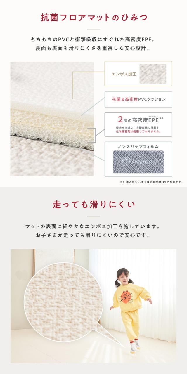 popomi ポポミ 抗菌PVCロールマット 110×300×1.5cm 抗菌 PVC