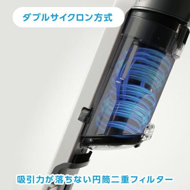 自走式スティッククリーナー 軽量 1.05kg パワーブラシ付 軽量掃除機スリム 掃除機 コードレス 軽い 自走式 LEDライト付き スティック クリーナー ハンディクリーナー DSV-025C ドウシシャ DOSHISHA【送料無料】