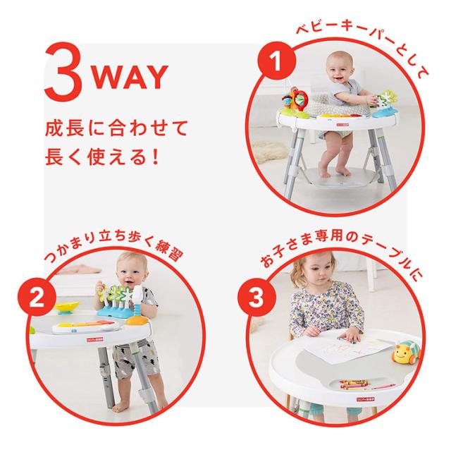 SKIP HOP 3ステージ アクティビティセンター シルバークラウド Silver