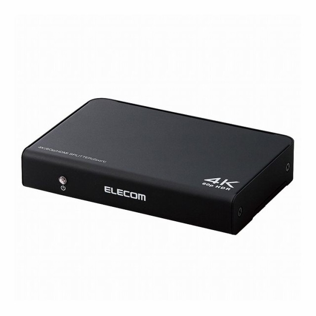 ELECOM HDMI分配器 4K 60P 対応 1入力 2出力 スプリッター ブラック