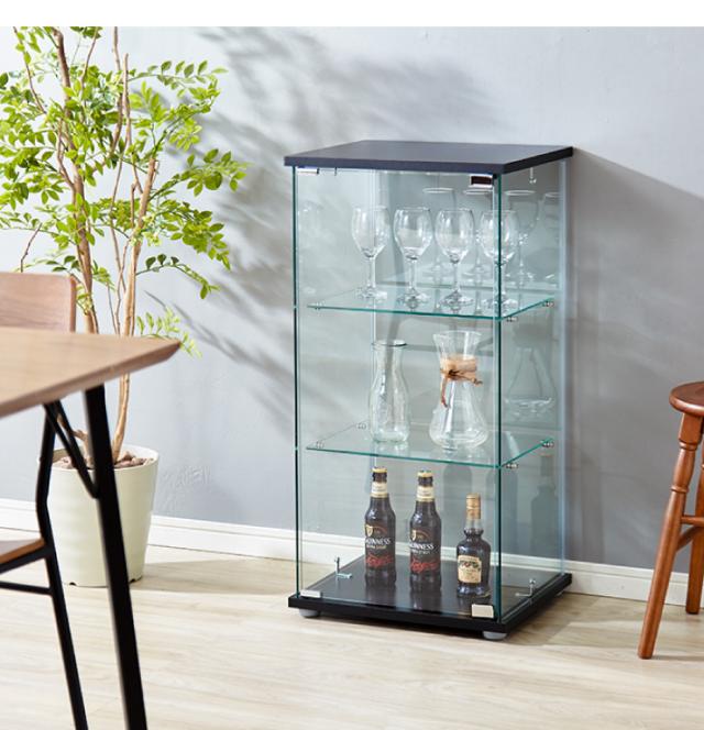 ガラスコレクションケース フィギュアケース 4段 クリア 4面ガラス 幅