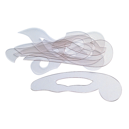 シンワ・雲型定規‐6枚組・77003・大工道具・測定具・その他測定・製図2・DIYツールの画像