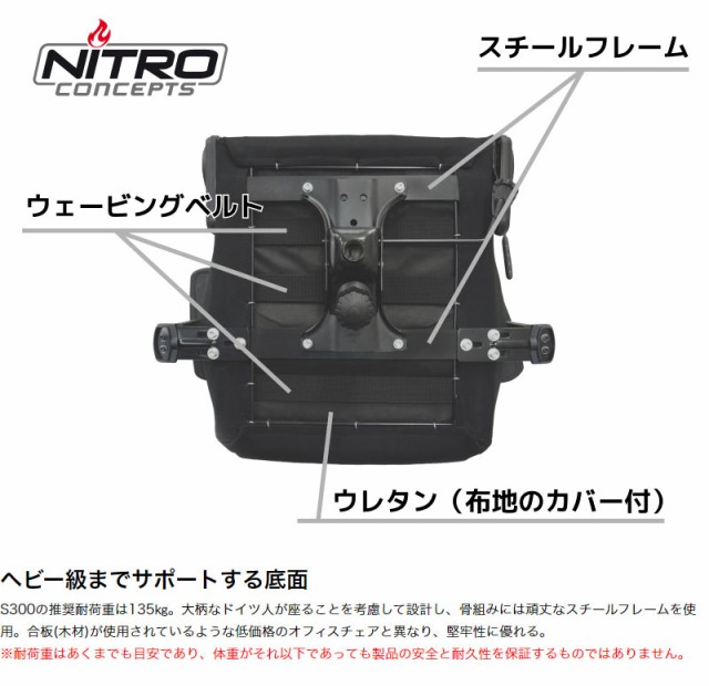 お得最新作 アーキサイト ゲーミングチェア Caseking Nitro Concepts S300 ロッキング アームレスト eスポーツ オフィス デスクチェア NC-S300(代引の通販はau PAY マーケット - リコメン堂|商品ロットナンバー:453 セール新作