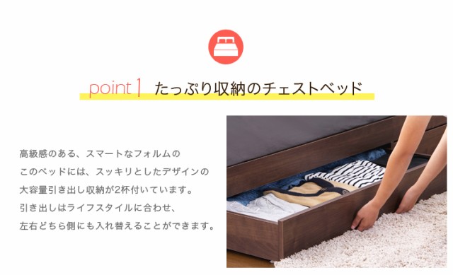 コイルマッ↥ 収納付きデザインベッド(ロール梱包のポケットコイルスプリングマットレス付き)(代引き不可)の通販はau マーケット - リコメン堂|商品ロットナンバー:249835178 PAY セミダブル