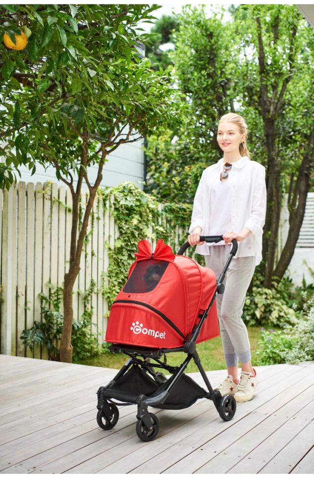 専門店では リコ コムペット ペットカート コンビ コンパクト お散歩カー 送料無料 4輪 犬用 キャリー カート ペット バギー 中型犬 小型犬 レッド キャリー クレート カート Sutevalle Org