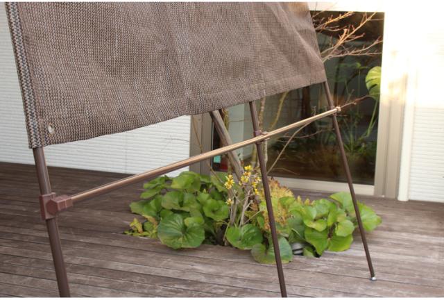 透明アーチ型日よけ屋根 200cm x 96cm 日よけ・サンシェード ブラウン