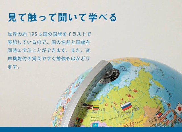 地球儀 レイメイ藤井 しゃべる国旗付き地球儀スタンダード 20径