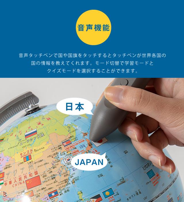 地球儀 レイメイ藤井 しゃべる国旗付き地球儀スタンダード 20径