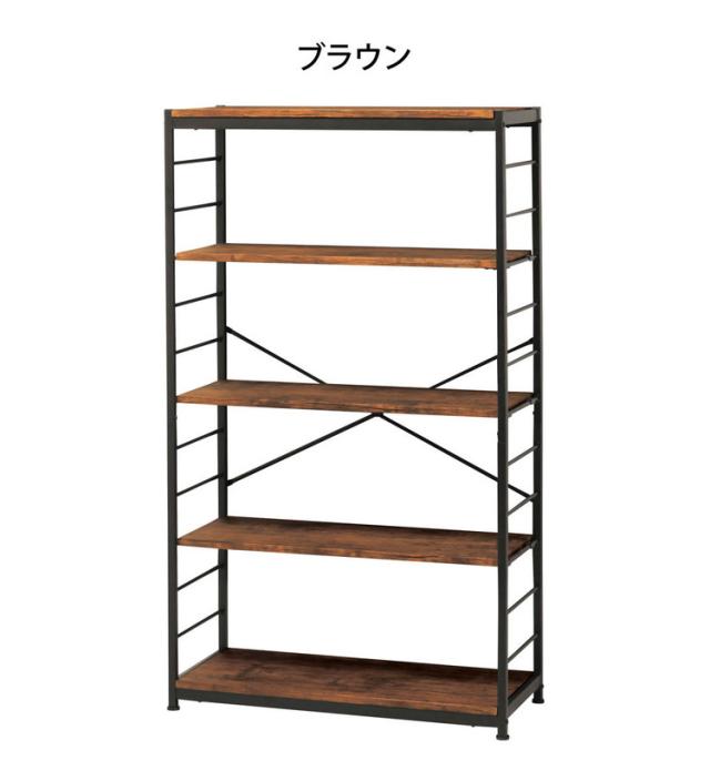 フリーシェルフ　ビッグサイズ　大き目　ラック　木製　古木　什器　お洒落　北欧 ラック 5段 幅84cm アンティーク 木目調 おしゃれ 北欧 シェルフ