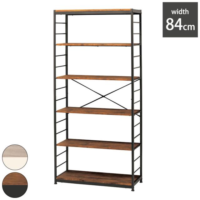 美品（アンティーク棚）5段　レトロ　ラック ラック 5段 幅84cm アンティーク 木目調 おしゃれ 北欧 シェルフ 棚