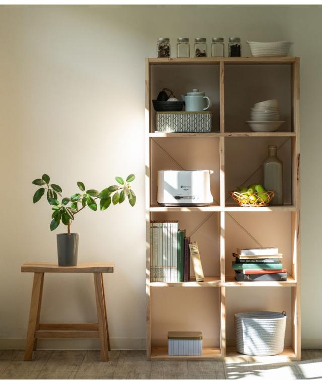 シェルフ 2×4 本棚 天然木 オープン収納 おしゃれ 北欧 マルチシェルフ