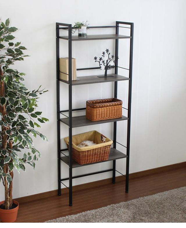 スチールウッドラック 収納 収納家具 リビング収納 本棚 ラック