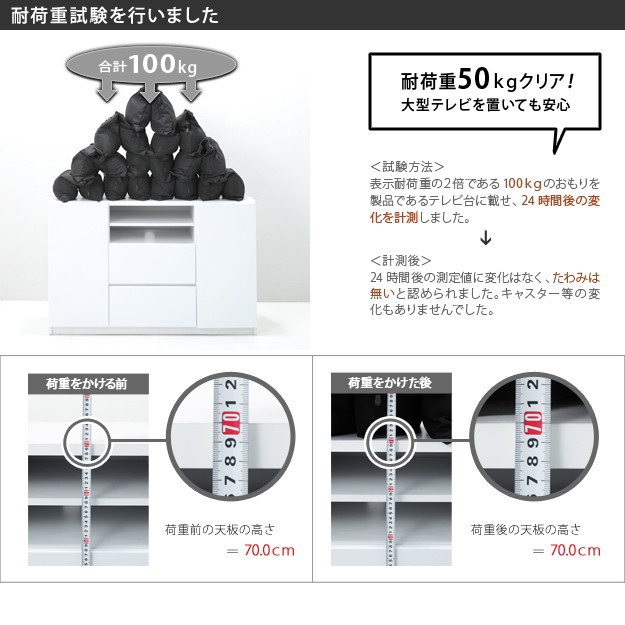 キャスター付き コーナー TVボード ロビン ハイタイプ テレビ台 鏡面