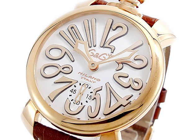 ガガミラノ GAGA MILANO MANUALE 手巻 メンズ 腕時計 5011-08S-BRW｜au PAY マーケット