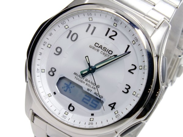 カシオ CASIO ウェーブセプター WAVE CEPTOR ソーラー メンズ 腕時計