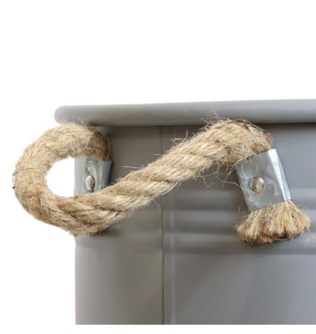 通販限定 収納ボックス 楕円形m グレー ブリキ缶 アンティーク調 おしゃれ 取っ手 持ち手 フタ ふた 付き ブリキスツール おもちゃ箱 プランターカ 安いそれに目立つ Lovemesomegadgets Com