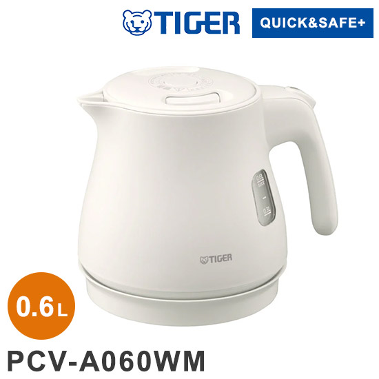 蒸気レス電気ケトル 1.2L グレイッシュホワイト タイガー魔法瓶 タイガー TIGER PTV-A120WG スピード沸とう QUICK&SAFE+ 温度調節機能つき【送料無料】