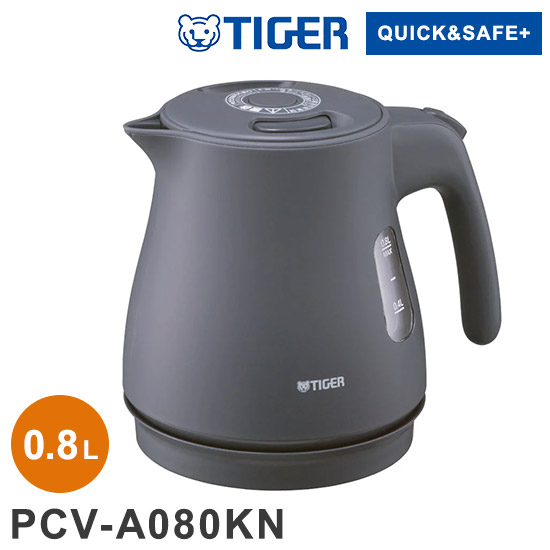 蒸気レス電気ケトル 1.2L グレイッシュホワイト タイガー魔法瓶 タイガー TIGER PTV-A120WG スピード沸とう QUICK&SAFE+ 温度調節機能つき【送料無料】