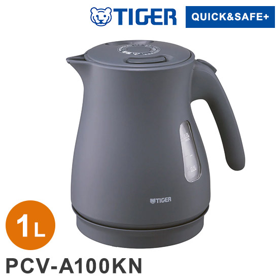蒸気レス電気ケトル 1.2L グレイッシュホワイト タイガー魔法瓶 タイガー TIGER PTV-A120WG スピード沸とう QUICK&SAFE+ 温度調節機能つき【送料無料】
