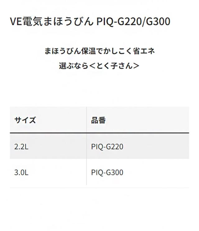 VE電気まほうびん 2.2L クールブラック タイガー魔法瓶 タイガー TIGER PIQ-G220KC まほうびん保温 省エネ とく子さん【送料無料】