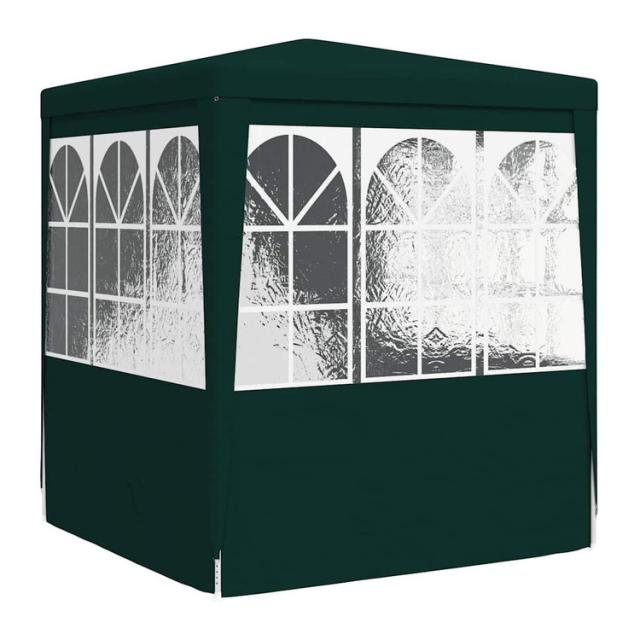 vidaXL プロ仕様 パーティーテント 側壁付き 2.5×2.5m グリーン 90g/m[2] 芝 ガーデン アウトドアリビング アウトドアストラクチャー キャノピー ガゼボ(代引不可)【送料無料】