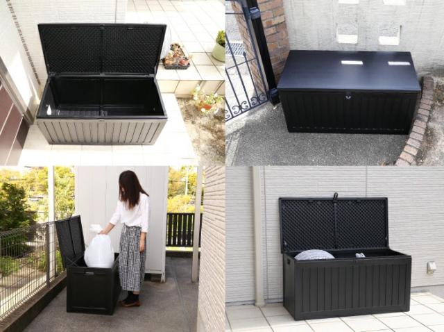 ゴミ箱 屋外 ダストボックス 収納ボックス ごみ箱 ストッカー キャスター付き 大容量 大型 ふた付き おしゃれ 260L ラタン調 gastr アウトレット価格 ゴミ箱 屋外 収納ボックス 収納ベンチ ストッカー ダストボックス 防水