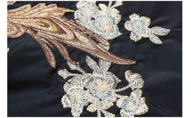 スカジャン メンズ 刺繍 ジャケット サテン 光沢 和柄 和風 花柄 鳳凰