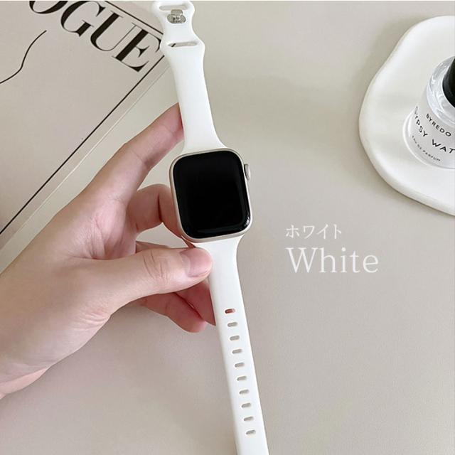 アップルウォッチ バンド シリコン レディース おしゃれ スリム 細め series 9 8 7 6 5 4 SE SE2 可愛い くすみ 柔らかい さらさら スポーツ 弾力 防水 軽い 女性 かわいい 40mm 41mm 44mm 45mm 38mm AppleWatch バンド 細い くすみカラー 16