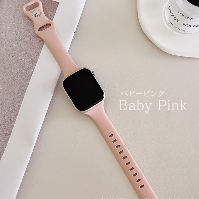 アップルウォッチ バンド シリコン レディース おしゃれ スリム 細め series 9 8 7 6 5 4 SE SE2 可愛い くすみ 柔らかい さらさら スポーツ 弾力 防水 軽い 女性 かわいい 40mm 41mm 44mm 45mm 38mm AppleWatch バンド 細い くすみカラー 15