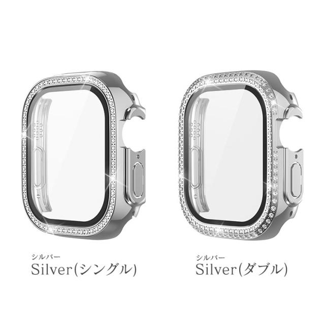 アップルウォッチ カバー キラキラ ケース 選べる series 9 8 7 6 5 4 se 光沢 艶 Apple Watch SE2 かわいい 45mm 44mm 41mm 40mm 全面保護 レディース 可愛い series9 series8 series7 第二世代 耐衝撃 保護 ガラス  保護ガラス 一体型 送料無料 19