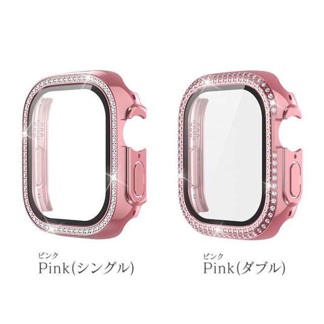 アップルウォッチ カバー キラキラ ケース 選べる series 9 8 7 6 5 4 se 光沢 艶 Apple Watch SE2 かわいい 45mm 44mm 41mm 40mm 全面保護 レディース 可愛い series9 series8 series7 第二世代 耐衝撃 保護 ガラス  保護ガラス 一体型 送料無料 22
