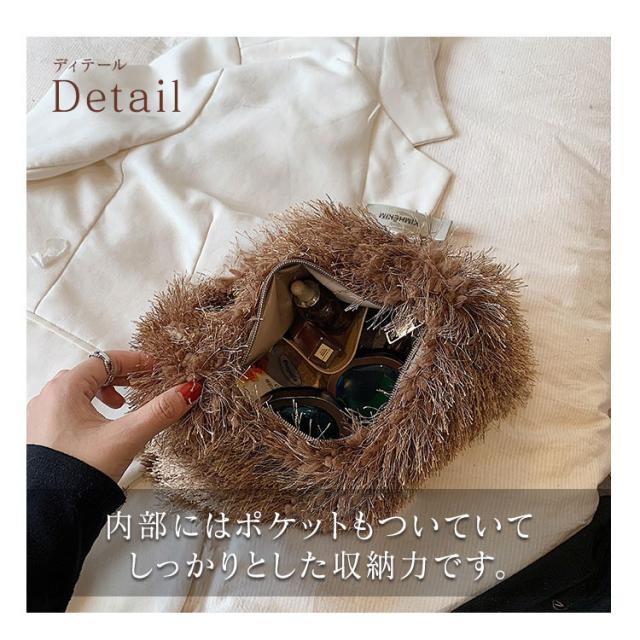 ショルダーバッグ レディース バッグ トートバッグ 軽量 肩掛けカバン ふわふわ かわいい おしゃれ もこもこ 秋冬 冬物 通勤 通学 女の子 女性 カバン 鞄 韓国 クリスマス プレゼント 送料無料 3