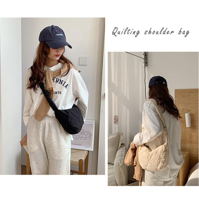 キルティング バッグ レディース 斜めがけ 大容量 ショルダーバッグ 小さめ 軽い クロスボディバッグ コンパクト カジュアル 布 キルティングバッグ トートバッグ おしゃれ かわいい 通勤 通学 大人 学生 軽量 バッグ レディース 斜め掛け オシャレ 可愛い 送料無料 6