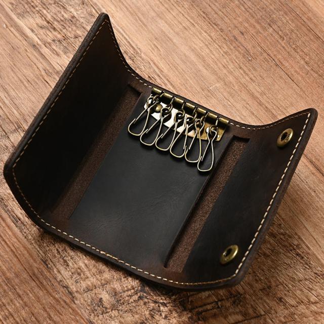 キーケース メンズ 本革 牛革 高級 おしゃれ 革 カードケース レザー 小さめ かっこいい ヴィンテージ 6連 鍵 20代 30代 40代 50代 お札入れ カード入れ 収納 ハンドメイド プレゼント ギフト ブランド 青 緑 大学生 社会人 父の日 鍵 ケース カード 送料無料 15