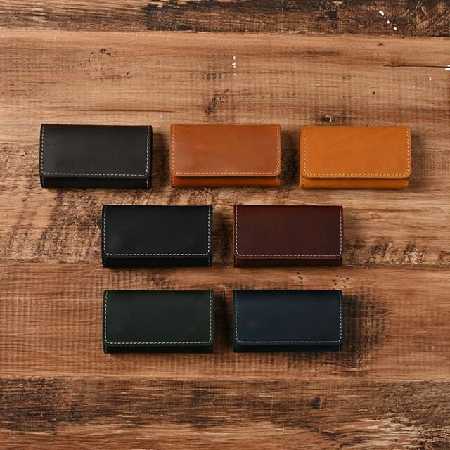 キーケース メンズ 本革 牛革 高級 おしゃれ 革 カードケース レザー 小さめ かっこいい ヴィンテージ 6連 鍵 20代 30代 40代 50代 お札入れ カード入れ 収納 ハンドメイド プレゼント ギフト ブランド 青 緑 大学生 社会人 父の日 鍵 ケース カード 送料無料 15