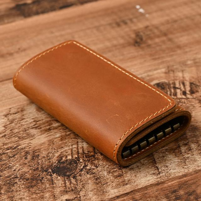 キーケース メンズ 本革 牛革 高級 おしゃれ 革 カードケース レザー 小さめ かっこいい ヴィンテージ 6連 鍵 20代 30代 40代 50代 お札入れ カード入れ 収納 ハンドメイド プレゼント ギフト ブランド 青 緑 大学生 社会人 父の日 鍵 ケース カード 送料無料 15