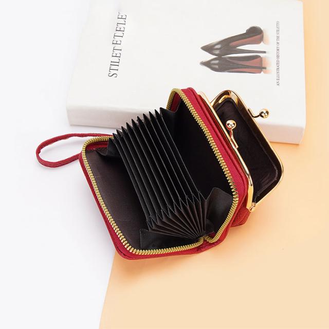 がま口 財布 レディース シボ 小銭入れ 小さい 蛇柄 じゃばら ストラップ付き おしゃれ かわいい がま口財布 二つ折り ファスナー カード入れ カード たくさん入る レザー 女の子 小学生 中学生 子供 大人 大容量 コンパクト じゃばら式 黒 赤 こども クリスマス 送料無料 8