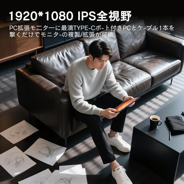 モバイルモニターの付属品一覧（ケーブル、電源アダプターなど）