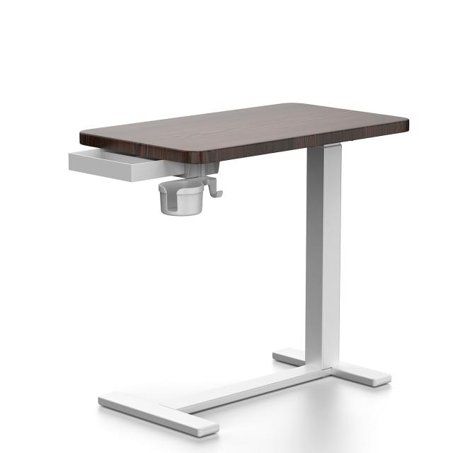 引き出しあり マルチテーブル 64cm〜102cm 高さ調整 キャスター付き ベッドテーブル ベッドサイド サイドテーブル パソコンデスク ソファテーブル