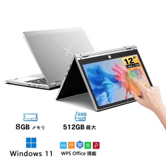 新品 ノートパソコン VETESA タブレット型 11.6インチ Windows11 Office付き SSD256GB メモリ8GB Pentium N3700 初期設定済み