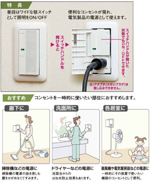 パナソニック WTC5222W あけたらコンセント ほたるスイッチC+コンセント ほたるスイッチC AC15A 100V用 コンセント 15A  125V AC 色ホワイの通販はau PAY マーケット 電材BLUEWOOD au PAY マーケット店 au PAY マーケット－通販サイト