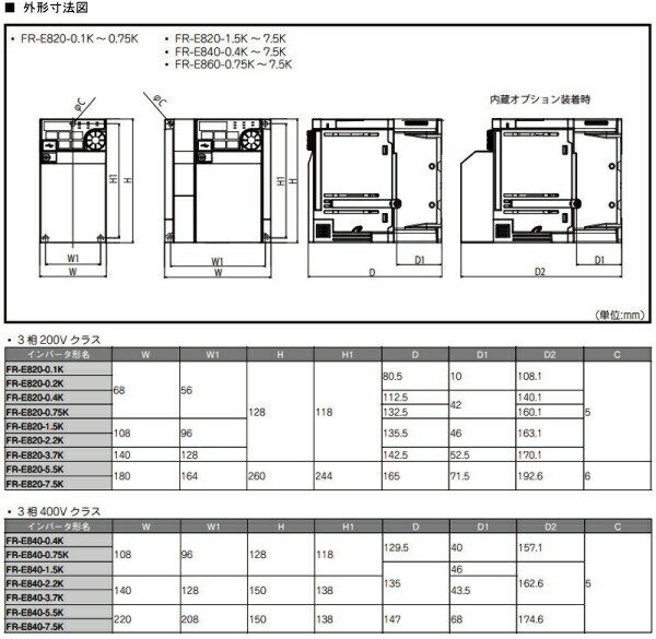 高評価人気三菱 インバーター FR-E820-0.4KEPA（新品） その他