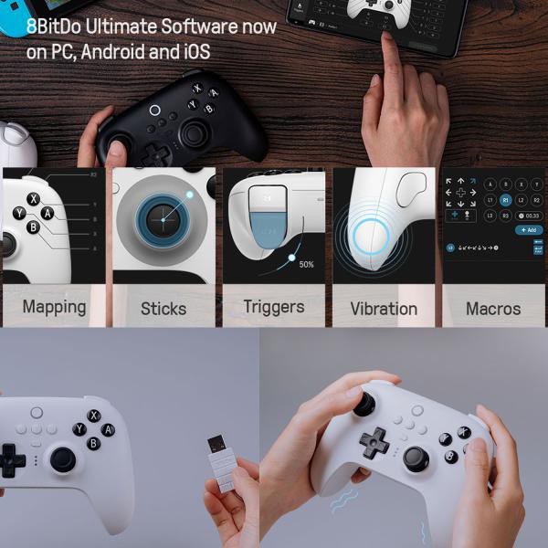 8bitdo ultimate 充電ドックを備えたBluetoothコントローラー Switch