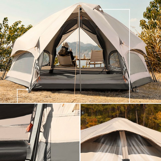 ワンタッチテント キノコテント ドーム型テント キャンプテント 耐水 