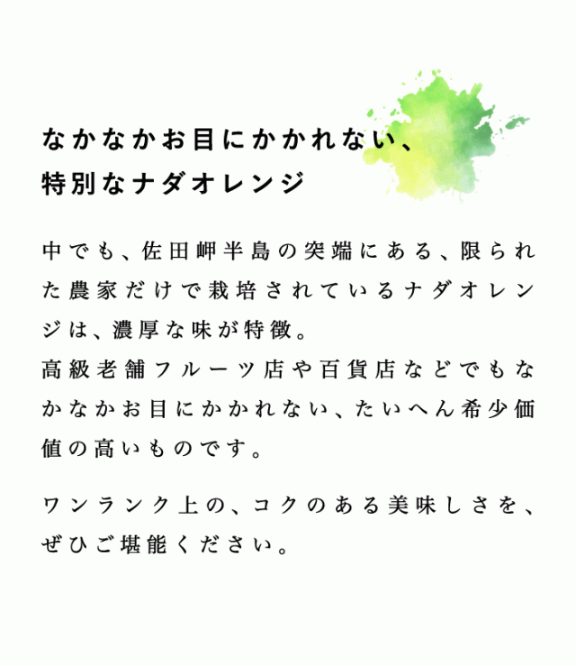 最上級ナダオレンジ説明