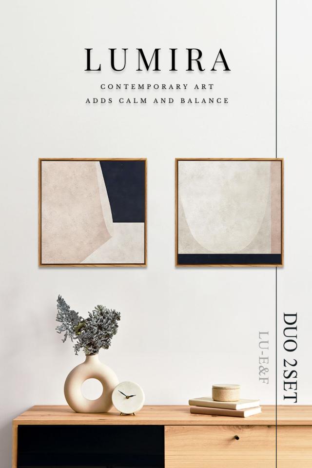 グレーとシックなブラックの組み合わせ。モダンにお部屋をセンスアップさせるペアデザインのアートパネル