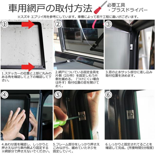 車用編戸の取付方