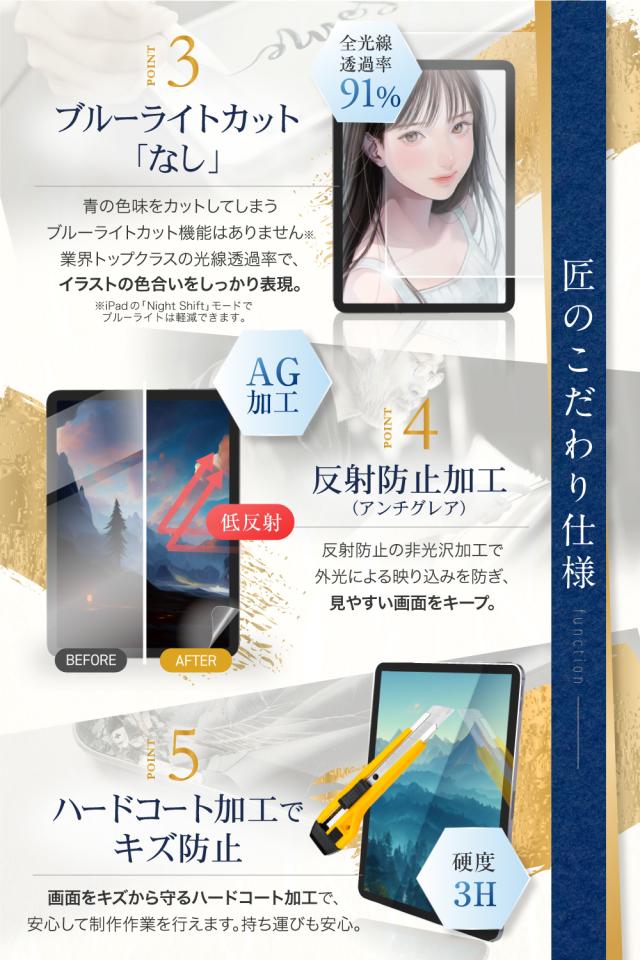 【プロ漫画家推薦】 iPad mini 8.3 ペーパーライクフィルム 第6世代 2021 フィルム 保護フィルム カバー ペーパーライク シート アンチグレア ブルーライトカットなし 反射低減 反射防止 8.3インチ 匠彩
