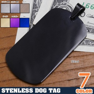 ステンレス製ドッグタグプレート5×2.7cmカラー